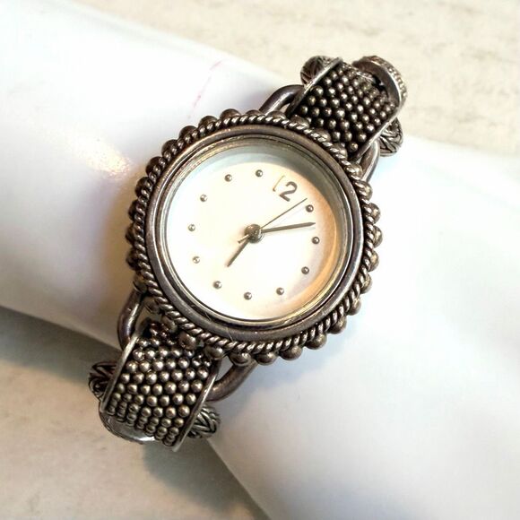 Suarti Bali Sterling Silver Watch Bracelet 925 Indonesia Vintage Artisan Watch main image 8